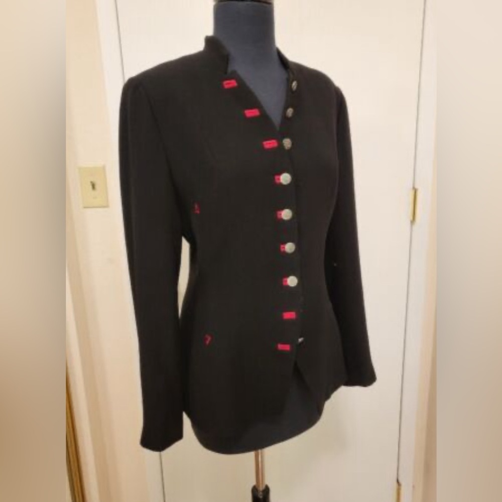 Zelda Black Blazer with red treads and red triangle - Perfect condition